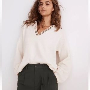 NWT Madewell Wiltshire V-Neck Pullover Sweater